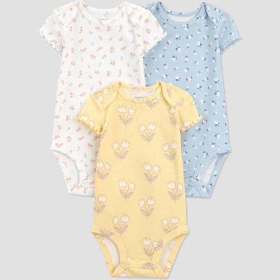Carters Just One You® Baby Girls 3pk Mix Print Bodysuit - Purple 3M : Target