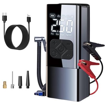 Emergency All-in-1 Car Jump Start Built In Power Bank, LED Light & Air Pump