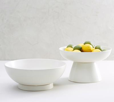 Mason Footed Serving Bowls - Elegant Tableware | Pottery Barn