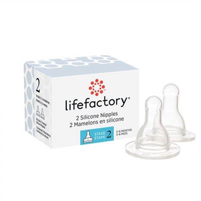 Lifefactory - Nipples Stage 2 (2pk) | West Coast Kids