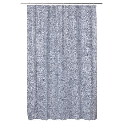 ÄNGSKLOCKA shower curtain, white/blue, 180x180 cm (71x71) - IKEA CA