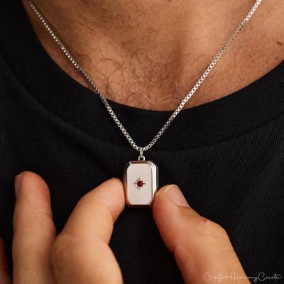 Custom Locket Necklace With Photo, Birthstone Necklace, Bridesmaid Gift, Mens Gift, Memorial Jewelry, Birthday Gift, Fathers Day Gift - Etsy
