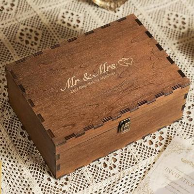 Amazon.com: AW BRIDAL Large Mr and Mrs Wedding Keepsake Box with Lids, Engraved Wooden Storage and Decorative Box, Bridal Shower Gifts for Bride Bache