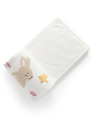 Embroidered Lined Blanket - Little Bunny - Purebaby - Purebaby