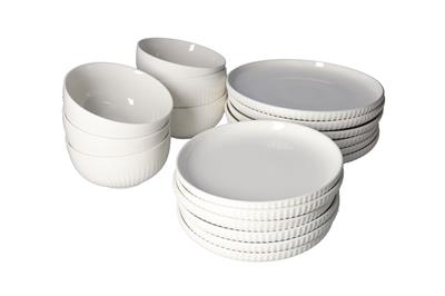 White Porcelain Dinner Set 18pcs | Danny Home