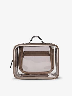 Large Clear Cosmetics Case in Mocha | CALPAK