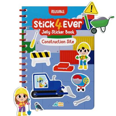 Stick4Ever Jelly Sticker Book - for Kids - Waterproof, Easy to Clean Reusable Sticker Book for Toddlers- Reusable Road Trip Activities for Kids - Stoc