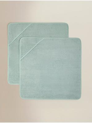 Mint Cotton Hooded Towels - Set of 2 | Baby | George at ASDA