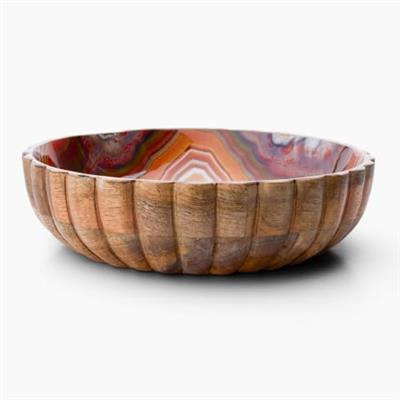 Humble and Mash Resort Wooden Bowl with Decal 25cm - Yuppiechef