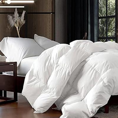Amazon.com: Luxurious King/California King Size Goose Down Fiber Waterfowl Feather Fiber Comforter Duvet, 100% Cotton Cover, 58 oz. Fill Weight, Baffl