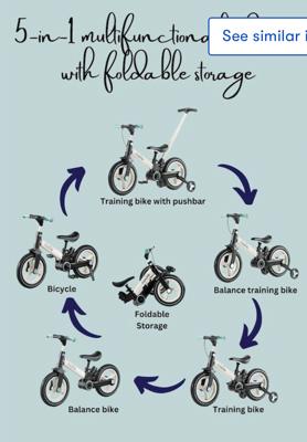 nadle 5-in-1 Foldable Bike | BIG W