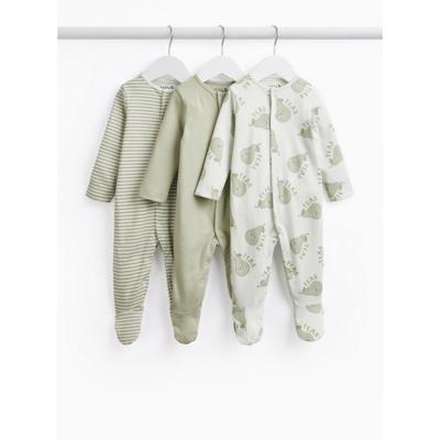 Buy Pear & Stripe Print Sleepsuits 3 Pack Up to 3 mths | Multipacks | Argos