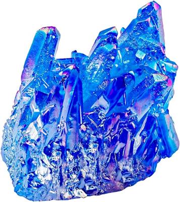 Amazon.com: SUNYIK Green Titanium Coated Crystal Cluster,Quartz Drusy Geode Gemstone Specimen Specimen Sphere Figurine(0.2-0.3lb) : Home & Kitchen