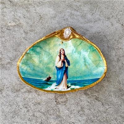 Stella Maris Rosary Holder, Catholic Gift, Virgin Mary Coastal Decor - Etsy