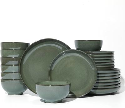 Amazon.com | Pokini Plates and Bowls Sets for 8, 24 Piece Dinnerware Set for Large Families & Entertaining, Elegant Design, Dishwasher & Microwave Saf