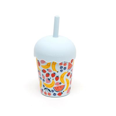 Fruits Blue Mini Smoothie Cup & Straw 200ml
 – chinoclub