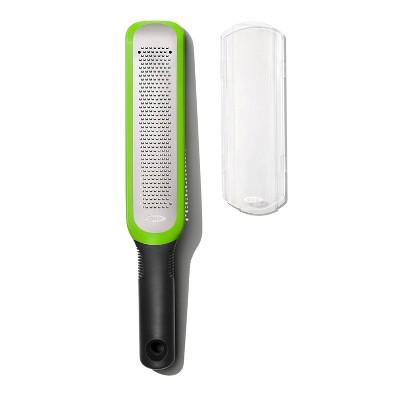 OXO Etched Zester: Stainless Steel Lemon & Garlic Grater, Soft-Grip Handle, Dishwasher-Safe, Green : Target