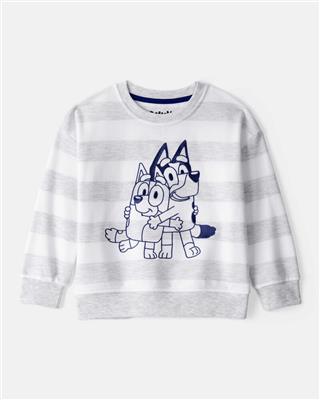 Toddler Bluey Striped French Terry Pullover - Grey | Carter’s Oshkosh Canada