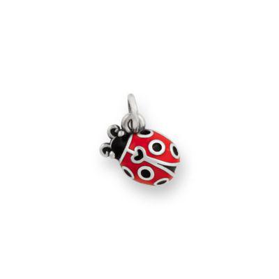 Enamel Ladybug Charm in Sterling Silver