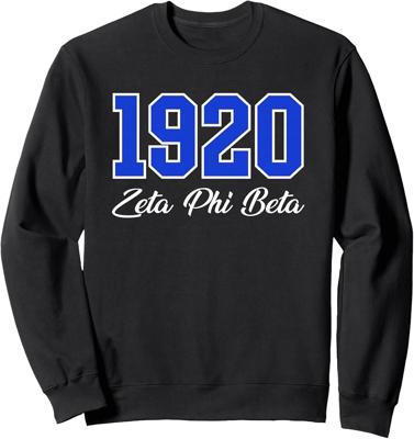 Amazon.com: Zeta Phi Beta Sorority Paraphernalia, Zeta Phi Beta HBCU Sweatshirt, Adult Unisex, Black, Medium : Clothing, Shoes & Jewelry