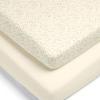 Mamas and Papas Speckle & Cream Cotbed Fitted Sheet (Pack of 2) — The Kids Department