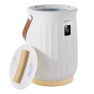 VEVOR Towel Warmers for Bathroom 20L Heated Towel Bucket with LED Display, Rapid Heating, 4 Adjustable Timer, Wood Handle, Auto Shut Off, White : Targ