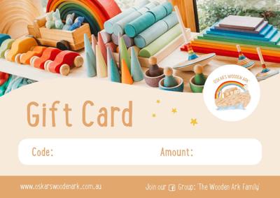 Gift Card from Oskars Wooden Ark $25 - $50