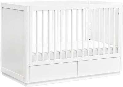Babyletto Bento 3-in-1 Convertible Storage Crib w/ Toddler Bed Conversion Kit - White