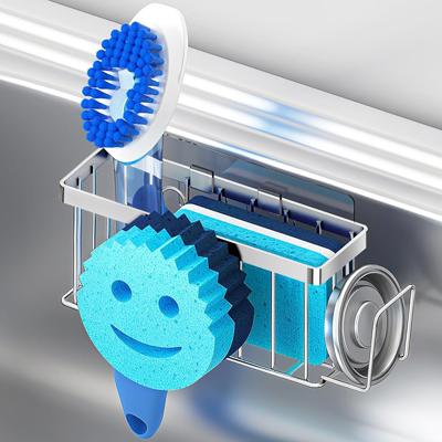 Amazon.com - MURLONG Sponge Holder for Kitchen Sink,Sink Caddy Smiley Face,4-in-1 Sponge Holder with Suction Cups & 1 PCS Adhesive Strips for Holding