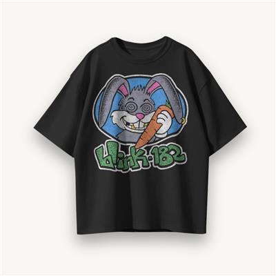 Blink-182 Pop Punk Mascot Black Oversized Tee – The Noise Culture