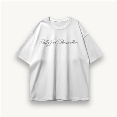 Billy Joel Piano Man White Oversized Tee – The Noise Culture
