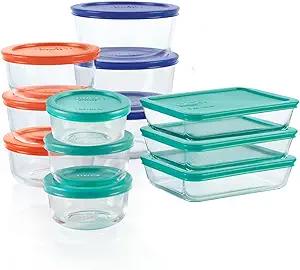 Amazon.com: Pyrex Simply Store (12-Pack) Glass Food Storage Containers Set, (1, 2, & 3 Cup) Meal Prep Containers with Plastic BPA-Free Lids, Dishwashe