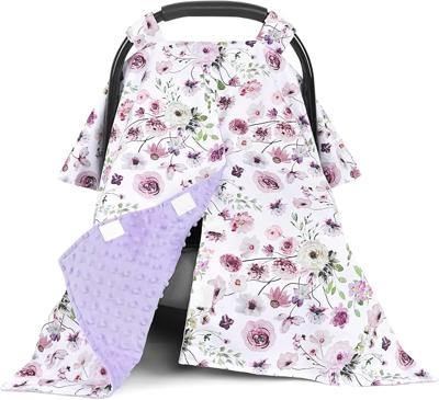 Amazon.com: Baby Car Seat Cover, Soft Minky Warm Winter Car Seat Canopy for Infants & Toddlers, Opening with Adjustable Strap, Breathable Nursing Cove