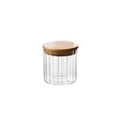 Ribbed Glass Storage Jar with Bamboo Lid | ProCook