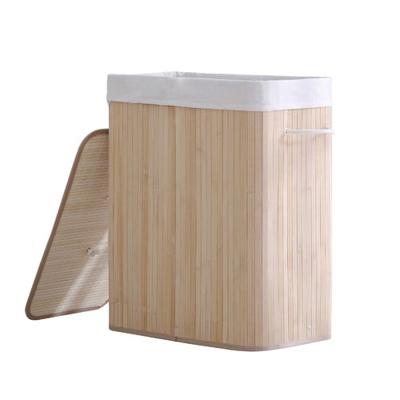 Lifestyle Traders 2 Section Bamboo Foldable Laundry Hamper | Temple & Webster