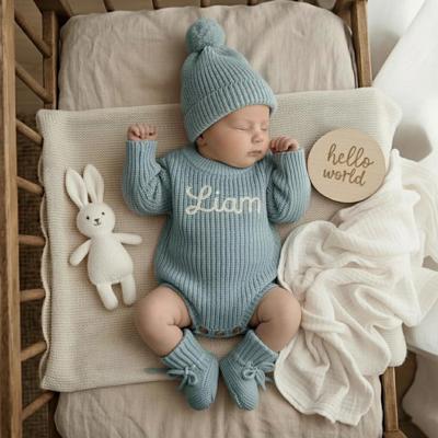 Personalized Outfit, Embroidered Name Baby Romper Set,, Baby Boy Girl Romper, Coming Home Outfit, Organic Cotton Knit,gender Neutral - Etsy Canada