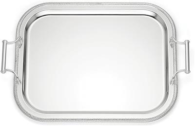 Amazon.com | Reed & Barton Silverplate Rectangular Serving Tray, Coffee Table Decor | mirror finish, hand wash only | handles for easy carrying | 13 x