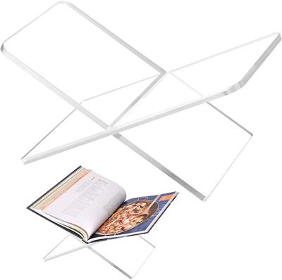 Amazon.com : DECORANY Acrylic Book Stand 11 x 7 x 6 in Large Open Book Display Stand | Acrylic Book Holder for Coffee Table Books, Cookbooks, Recipes,