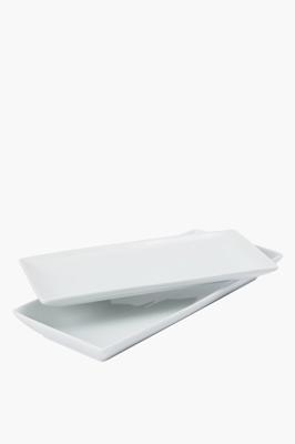 2 Piece Porcelain Platter Set