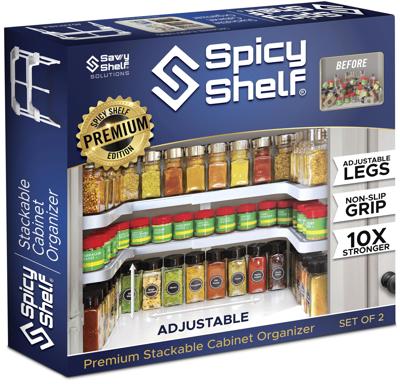 Spicy Shelf Premium Stackable Cabinet Organizer with Adjustable Shelves - Walmart.com