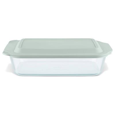 Pyrex 9x13 Glass Deep Casserole Dish with Lid Sage Green: 5 Qt Baking Dish, Dishwasher & Microwave Safe : Target