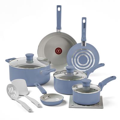 T-fal Ceramic Essential, 12 Piece Cookware Set, Blue - Walmart.ca