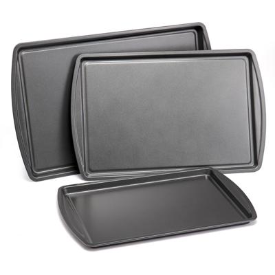Mainstays 3PC Nonstick Cookie Set, 11.2 x 17.2, 10.2 x 15.2, 9.2 x 13.2, Gray - Walmart.ca