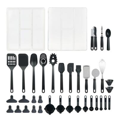 Mainstays 36-Piece Kitchen and Cooking Utensils with Tray Organizer, Clear and Black - Walmart.ca