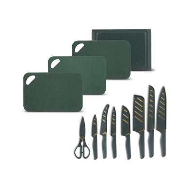 Thyme & Table 20-Piece Stainless Steel Knife and Cutting Board Set, Green - Walmart.ca