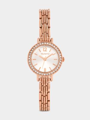 Tempo Rose Plated Silver Tone Dial Bracelet Watch | Bash