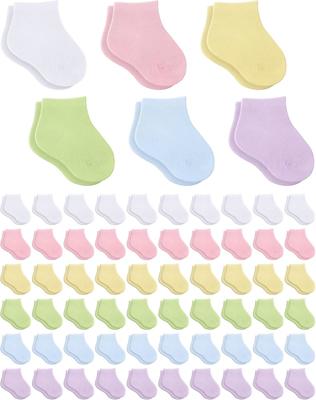Amazon.com: Jecery 60 Pairs Baby Socks Infant Socks Bulk for Newborn Baby Boys Girls Kids Toddler Unisex Low Cut Anklets Pure Cotton(Colorful, 0-6 Mon