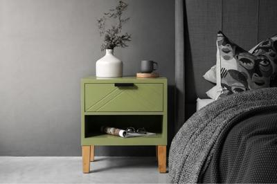 Nordik Bedside Table - Olive | Cielo