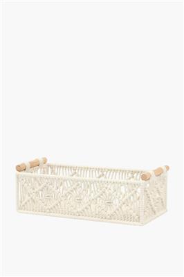 Macrame Rectangular Crate Medium