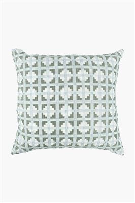 Embroidered Geometric Scatter Cushion, 60x60cm